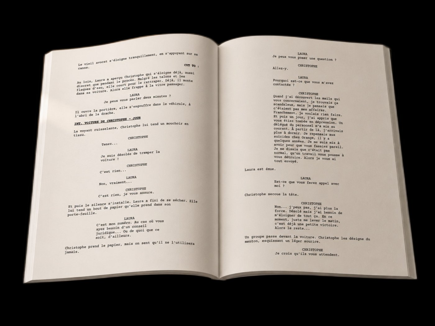 A screenplay script